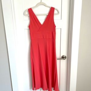 J. Crew Silk Pink Sleeveless MIDI Dress size 8